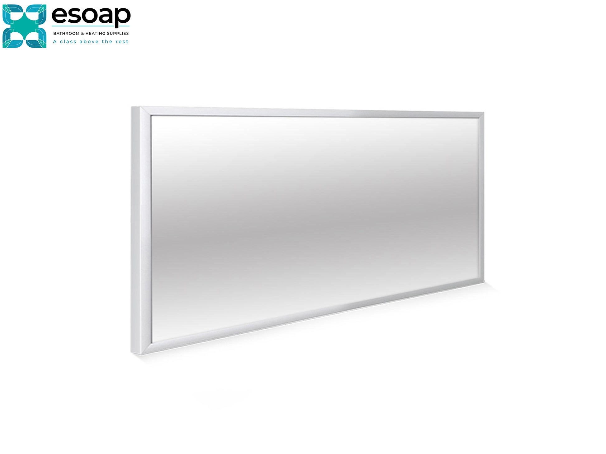700W Classic Infrared Heating Panel Black with a white frame on a white background, featuring the Esoap logo.