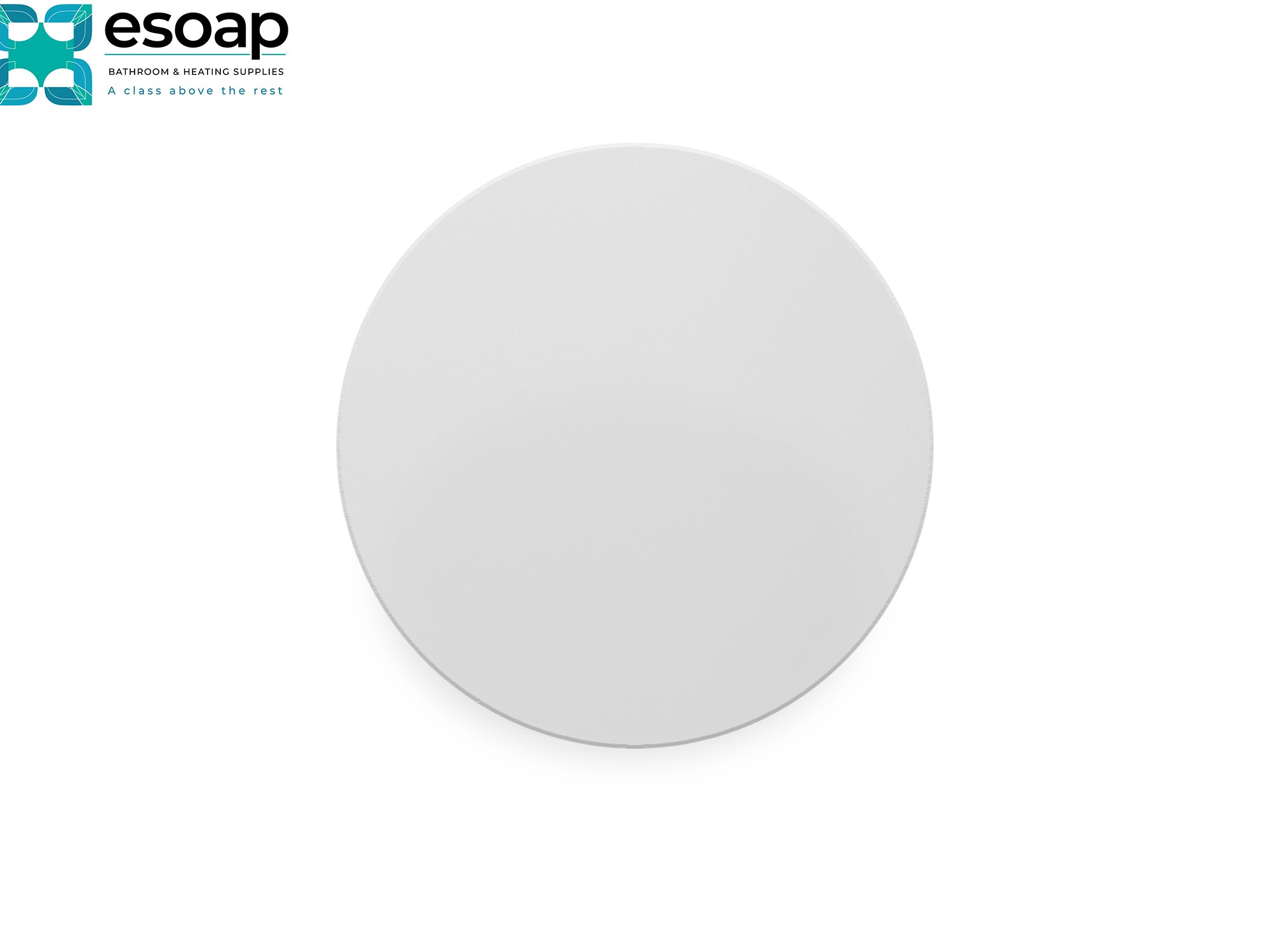 280W Premium Round Frameless Infrared Heating Panel with Esoap logo on a white background