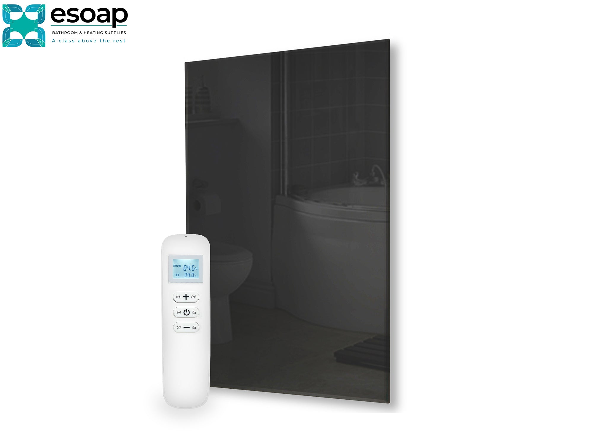 580W Quartz Glass Wi-Fi Infrared Heating Panel Black | Infrared Heater