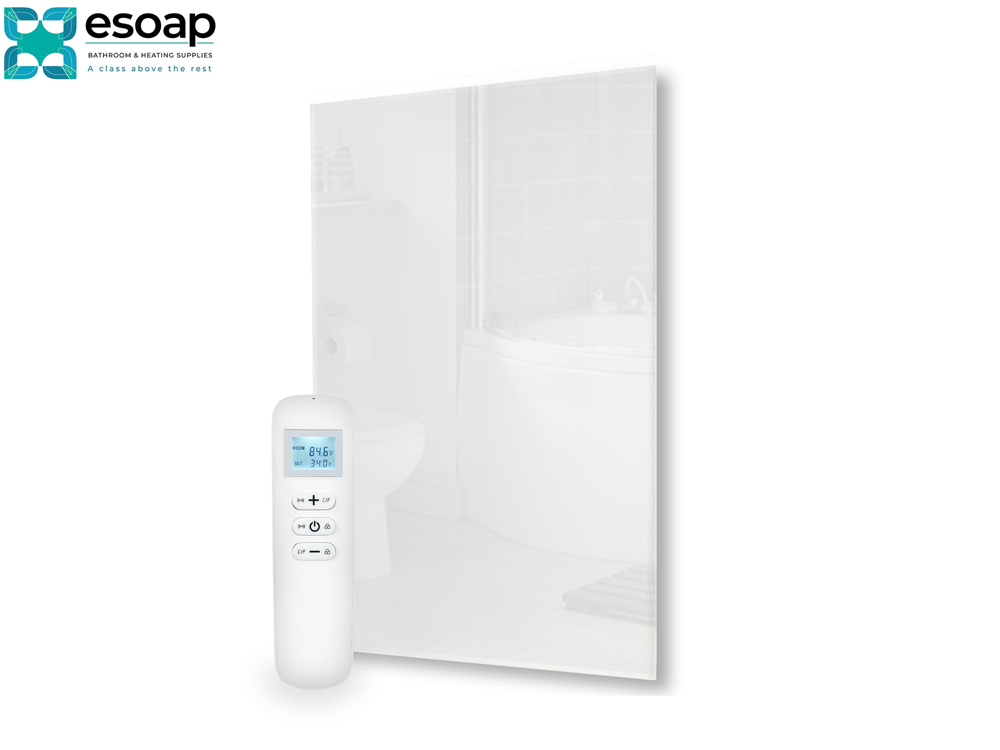 580W Quartz Glass Wi-Fi Infrared Heating Panel White | Infrared Heater