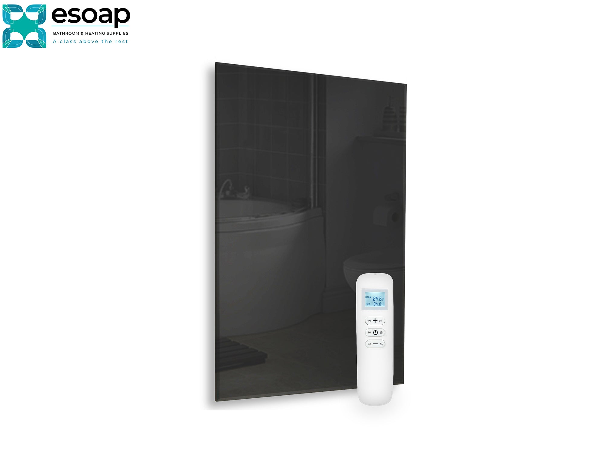 580W Quartz Glass Wi-Fi Infrared Heating Panel Black | Infrared Heater