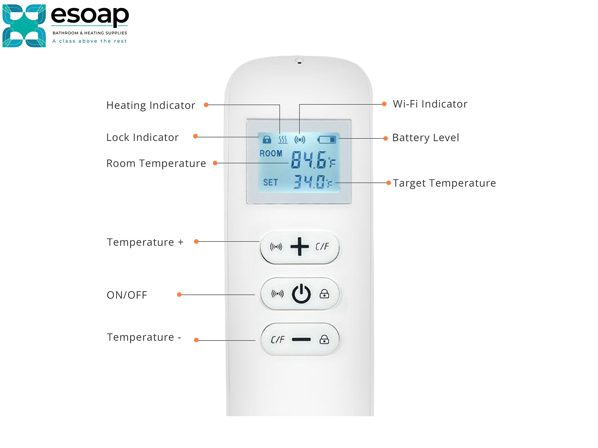 580W Quartz Glass Wi-Fi Infrared Heating Panel Black | Infrared Heater