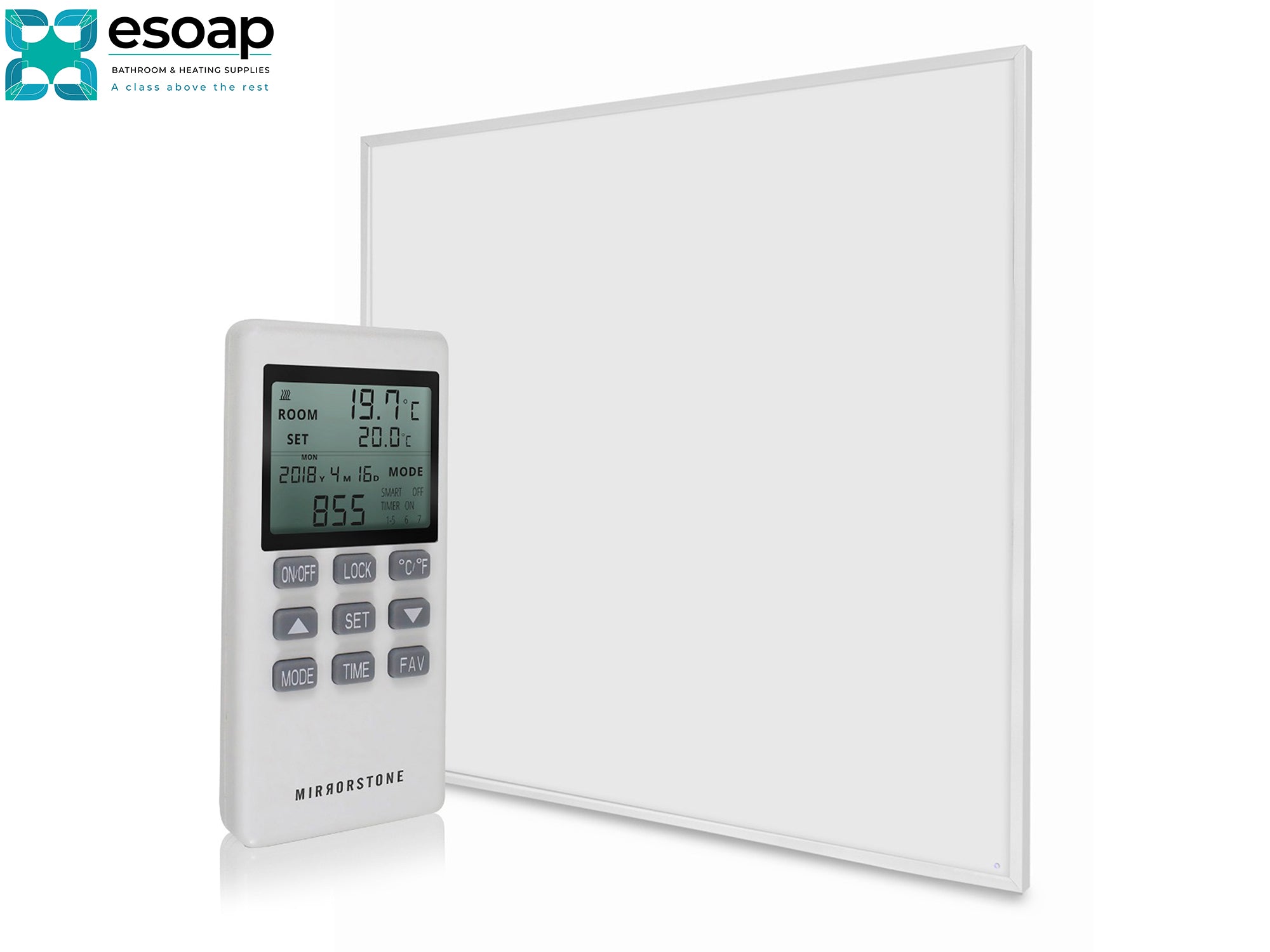 350W NXT Gen Infrared Heating Panel on a white background, featuring the Esoap brand.