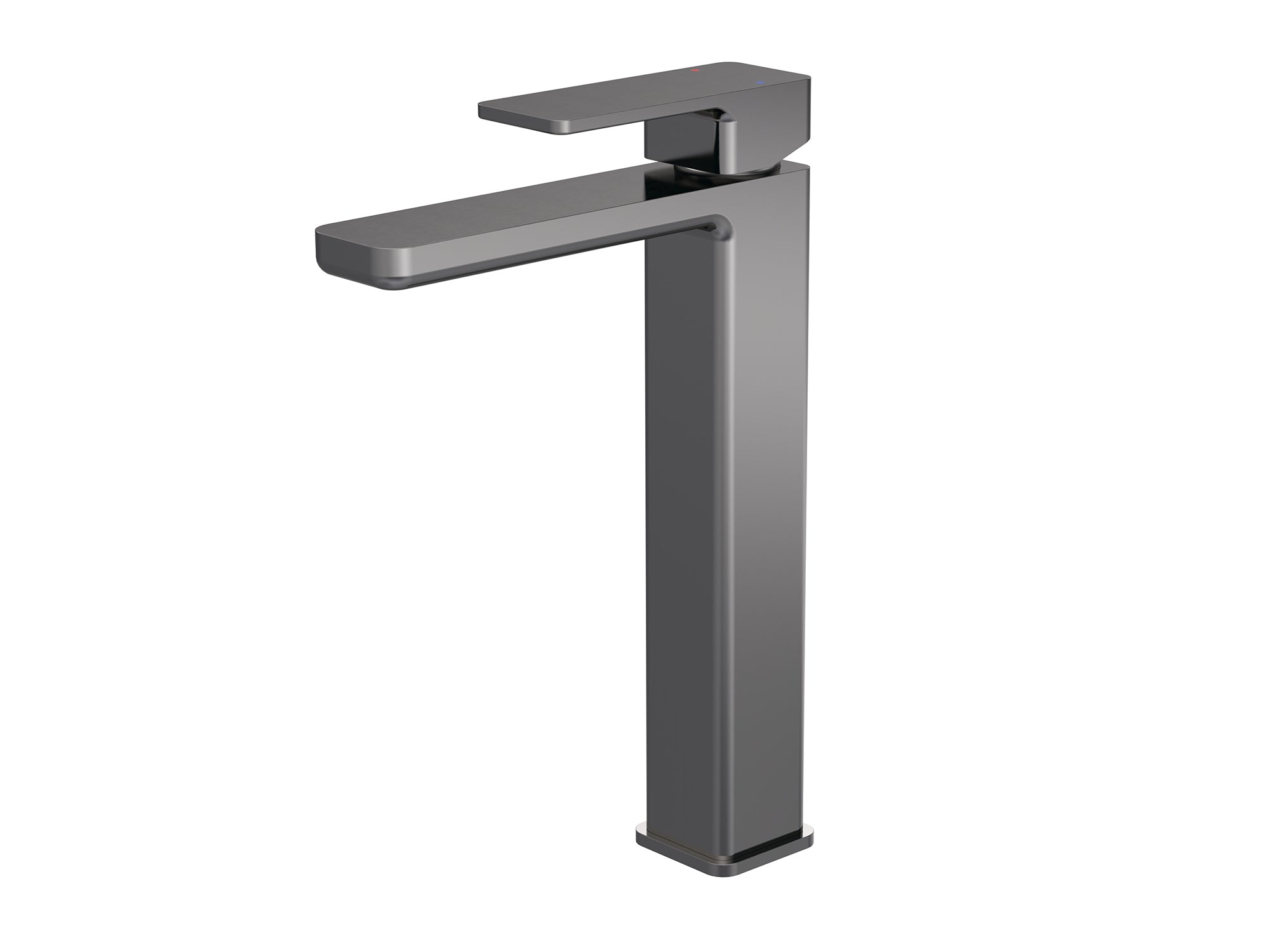Side view of Windon high rise tap in UK bathroom setup