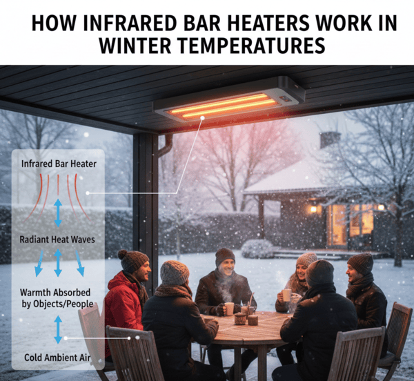 How Infrared Bar Heaters Work in Winter Temperatures