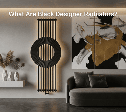 Black Designer Radiators on Wall