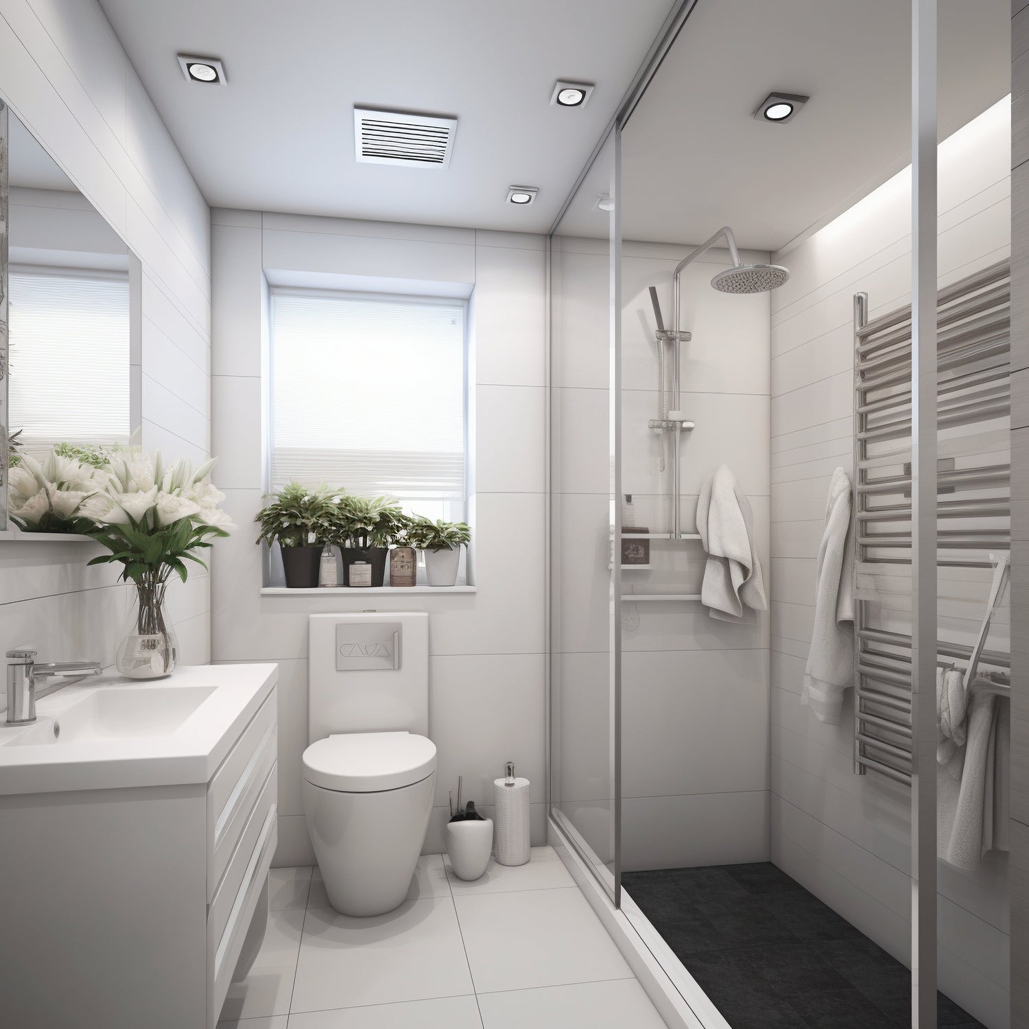 Which Towel Rail Suits the White Theme Bathroom?