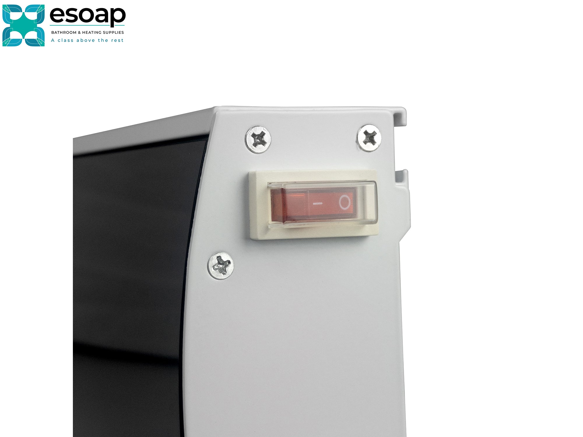 1.2kW Zenos Infrared Bar Heater White Switch Heating UK