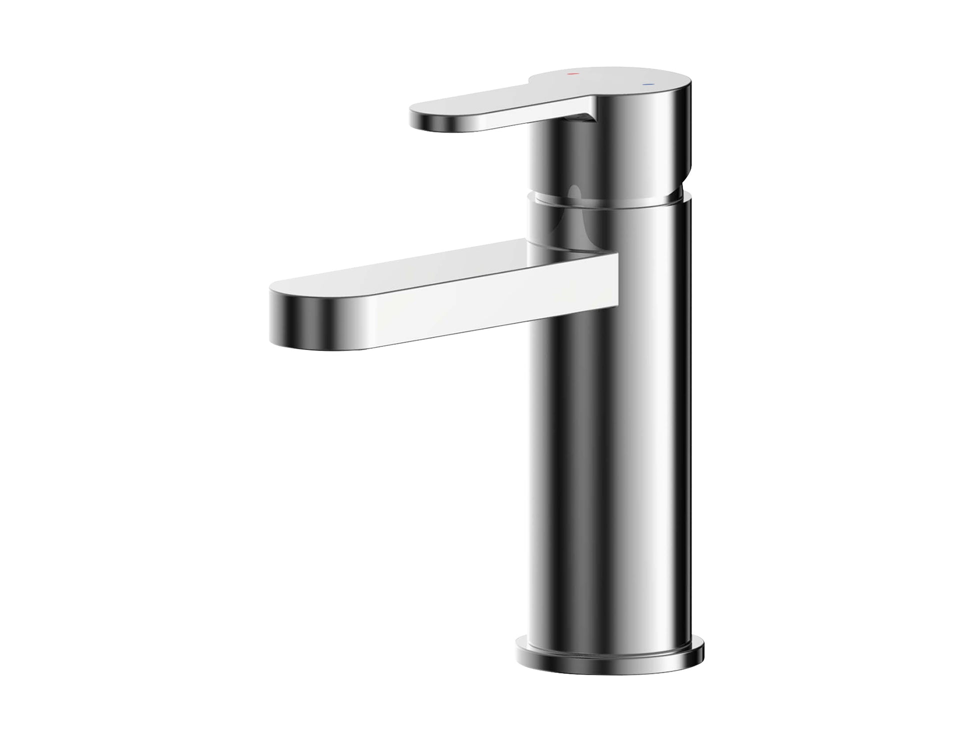 Popular Chrome Mono Basin Mixer Tap with practical Push Button Waste, a standard fit for UK bathrooms.