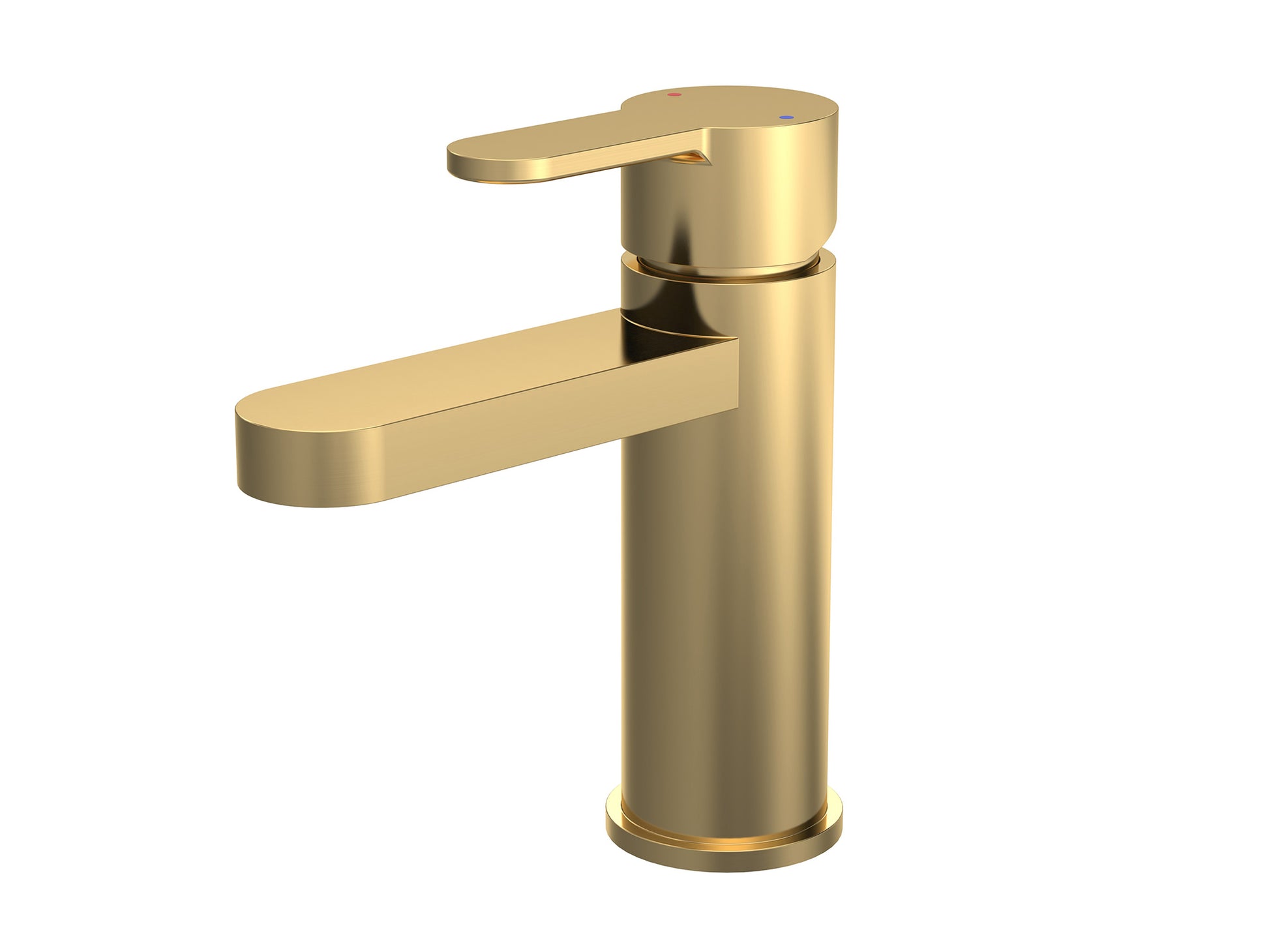 Nuie Arvan Brushed Brass Mono Basin Mixer Tap with a sleek, single handle.