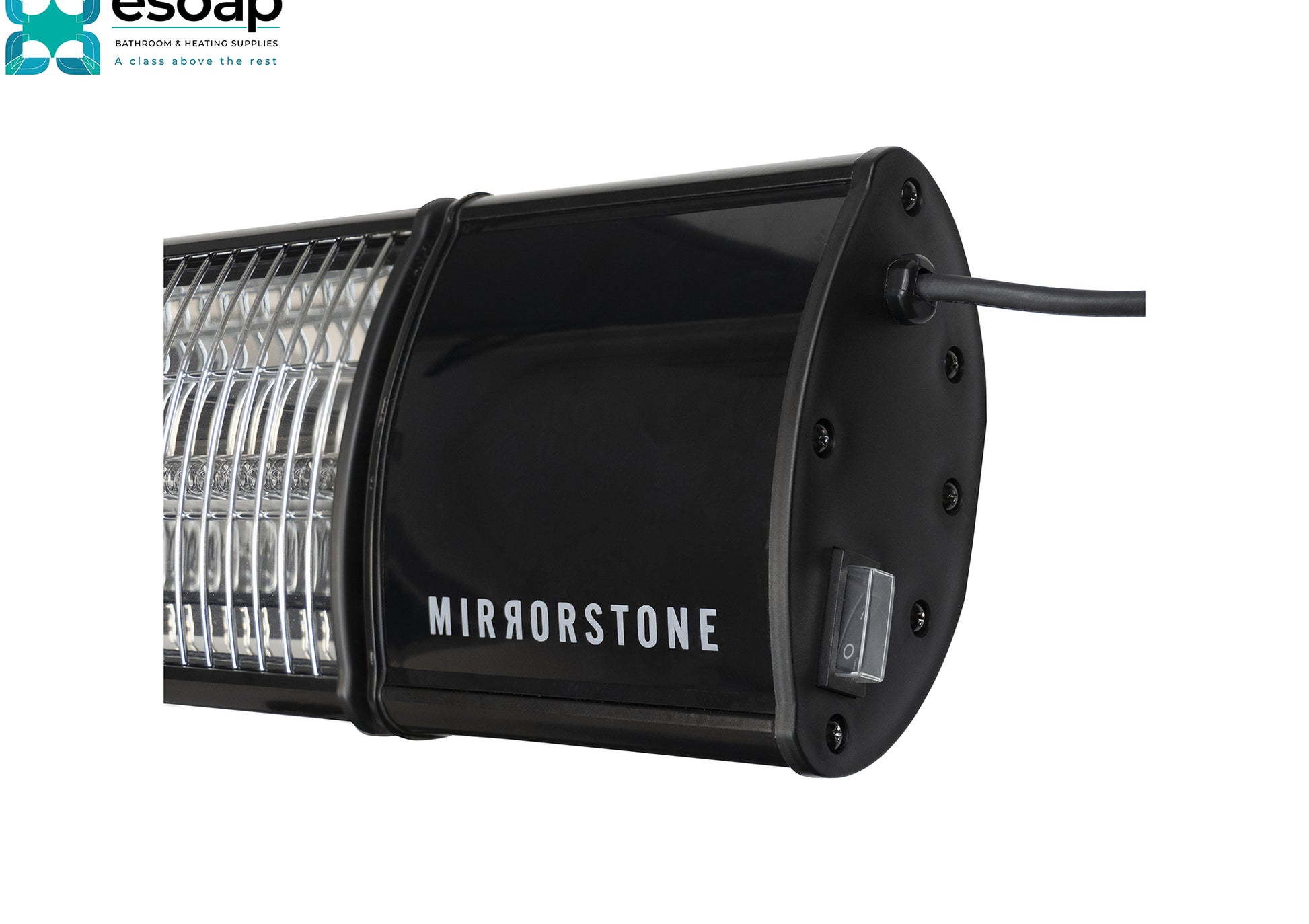 2.4kW Athena Infrared Bar Heater with 'Mirrorstone' branding on a white background