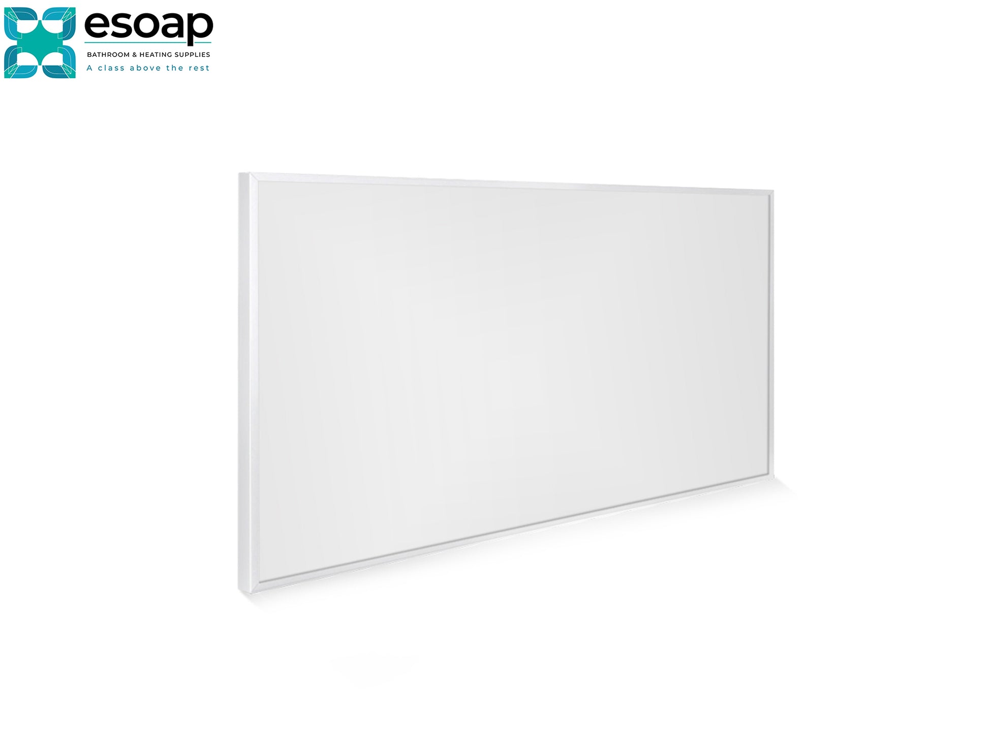 700W Classic Infrared Heating Panel Black on a white background with 'esoap' branding.