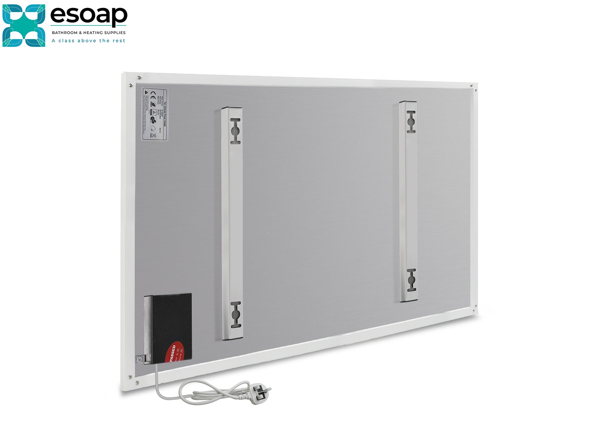 900W Classic Infrared Heating Panel Black backside of the panel - Esoap
