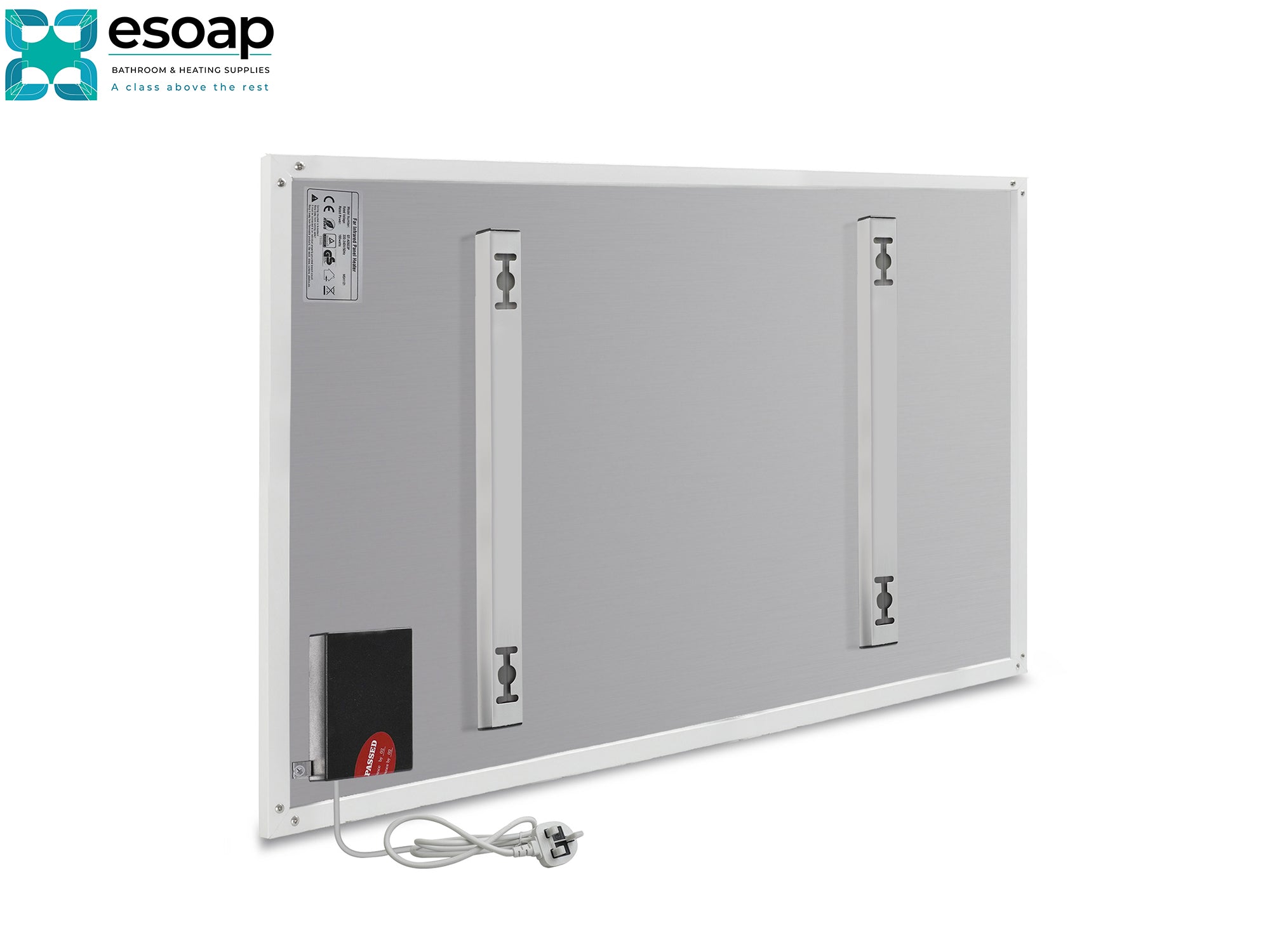 900W Classic Infrared Heating Panel Black backside of the panel - Esoap