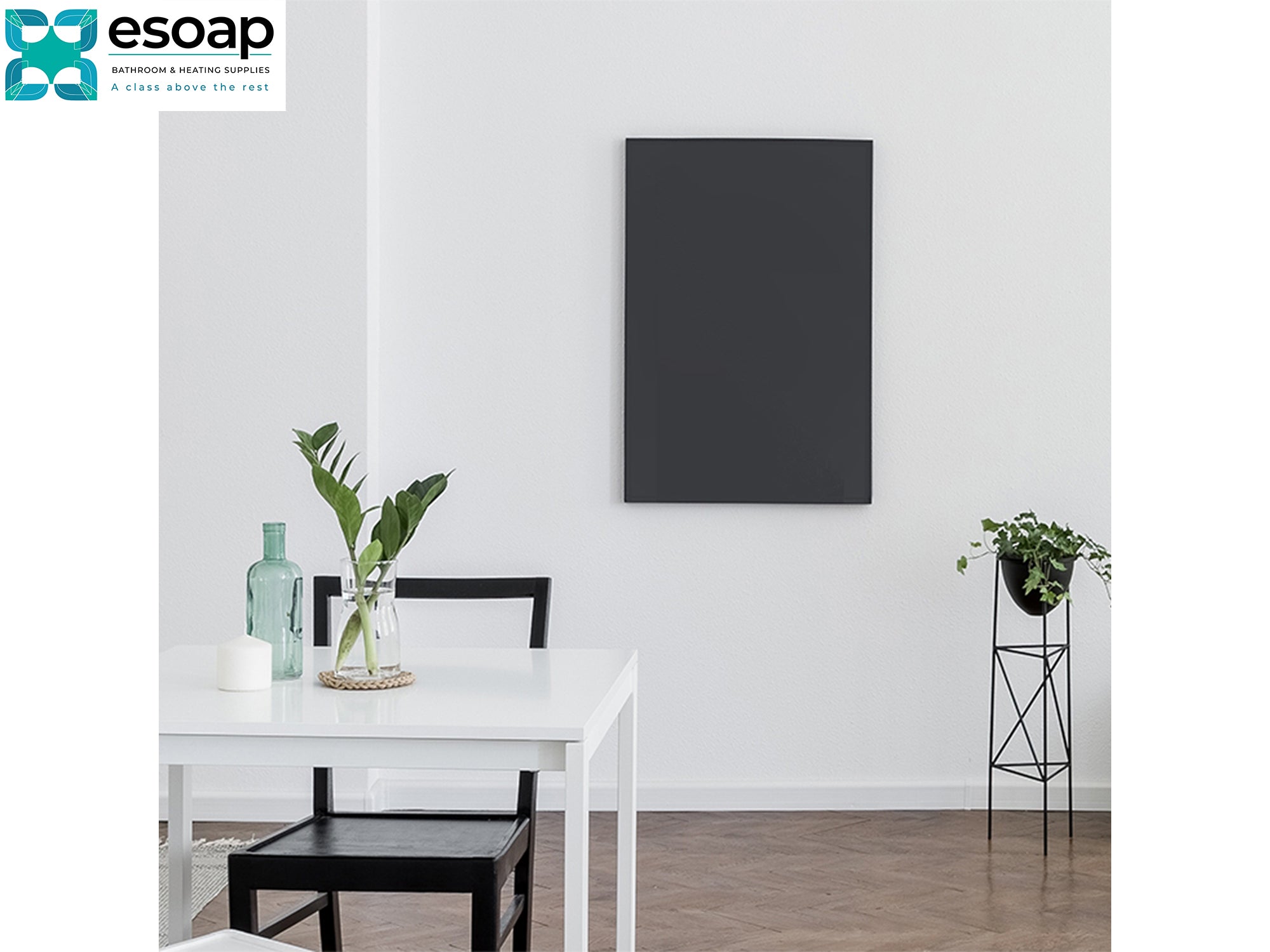580W Quartz Glass Wi-Fi Infrared Heating Panel Black | Infrared Heater