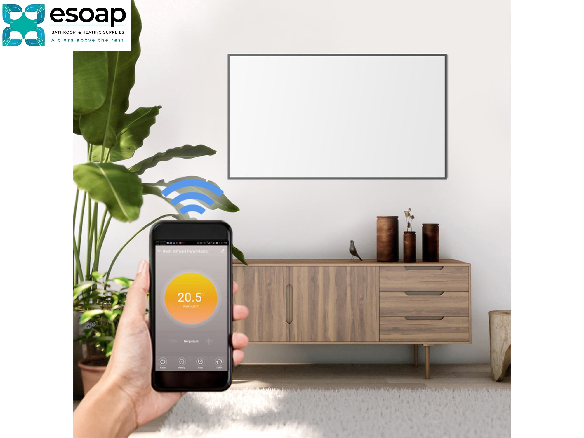 580W Nexus Wi-Fi Infrared Heating Panel flex cable length 1.5m