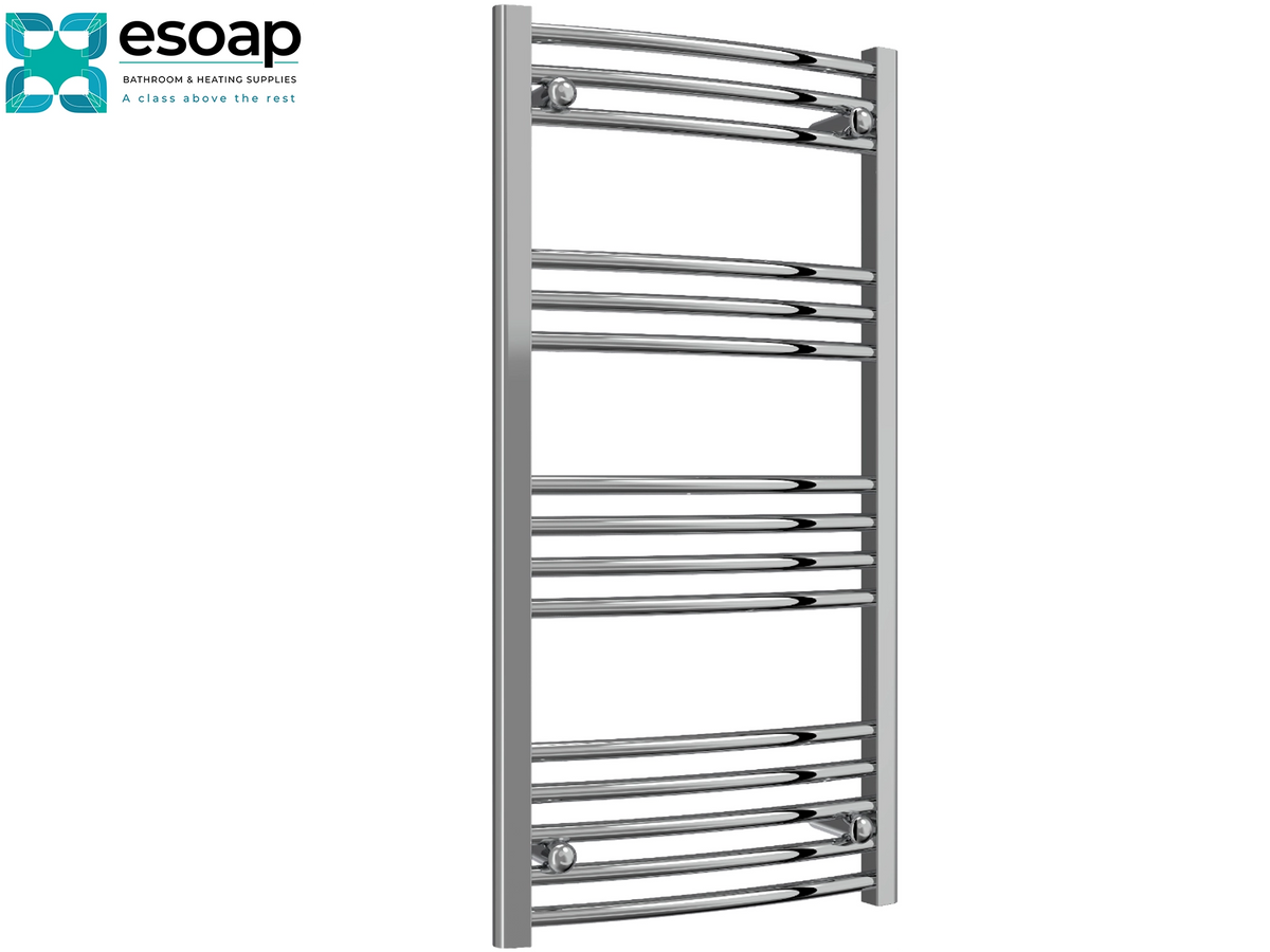 Reina Capo Curved Electric 1000x500 Chrome Towel Radiator