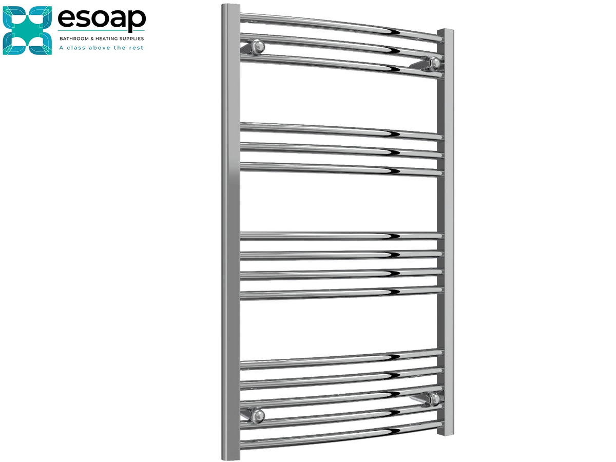 Reina Capo Curved Electric 1000x600 Chrome Towel Radiator