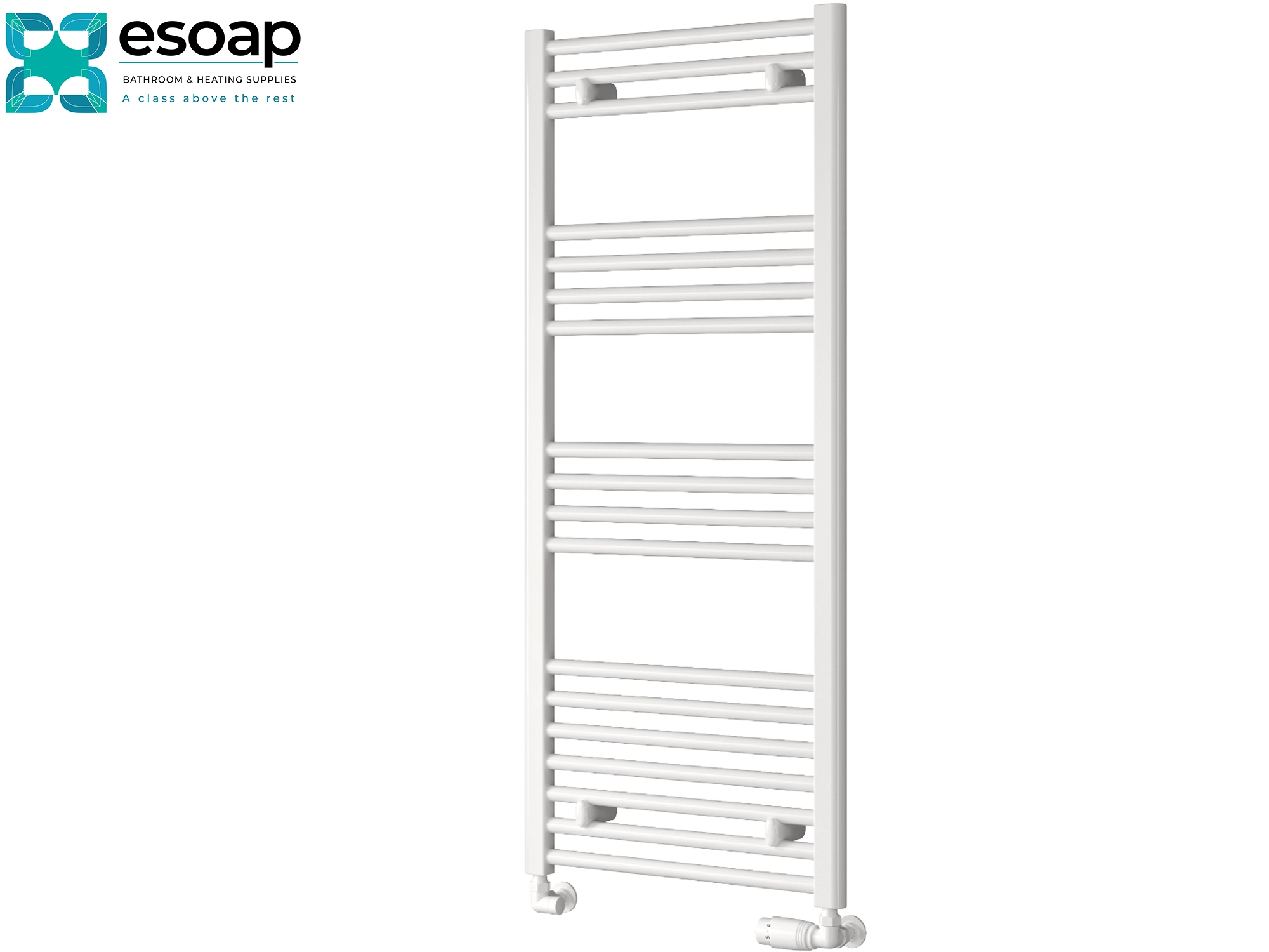 Reina Capo Flat 1200 x 500 White Towel Rail