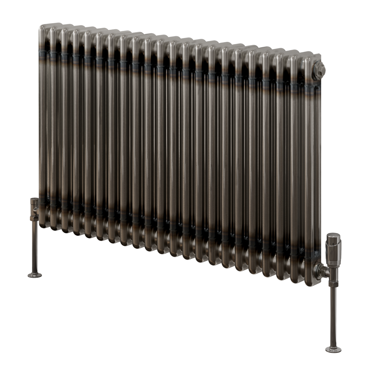 Reina Colona Horizontal 2 Column 600x1010 Raw Steel Lacquer Designer Radiator