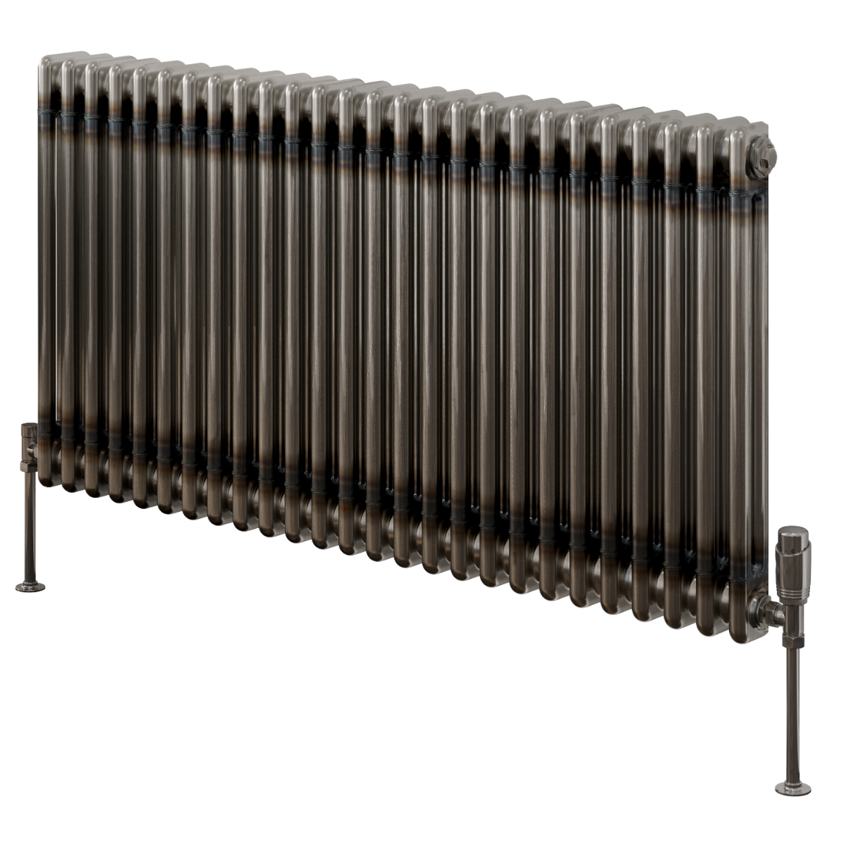 Reina Colona Horizontal 2 Column 600x1190 Raw Steel Lacquer Designer Radiator