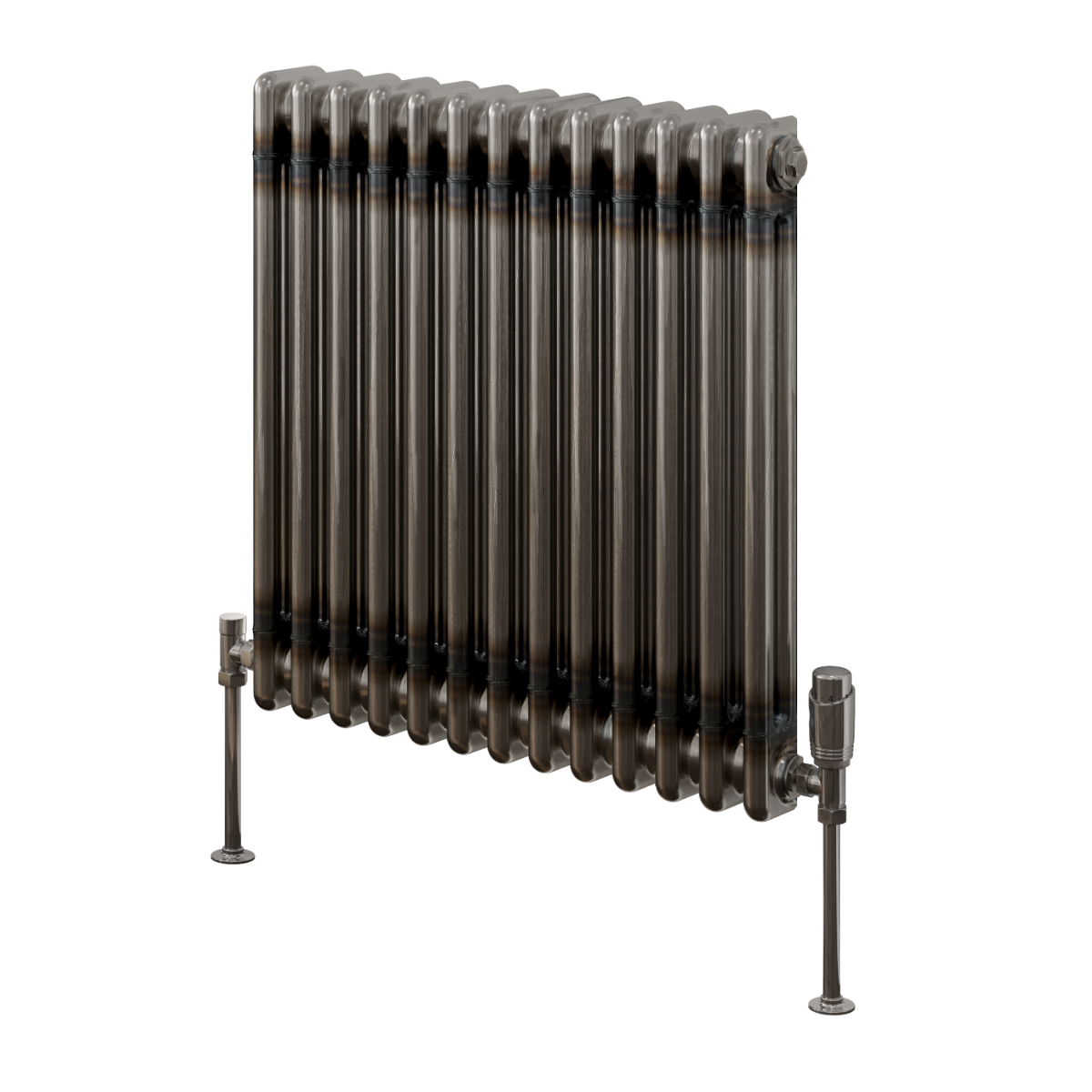 Reina Colona Horizontal 2 Column 600x605 Raw Steel Lacquer Designer Radiator