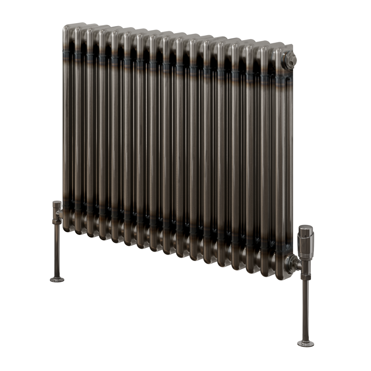 Reina Colona Horizontal 2 Column 600x785 Raw Steel Lacquer Designer Radiator