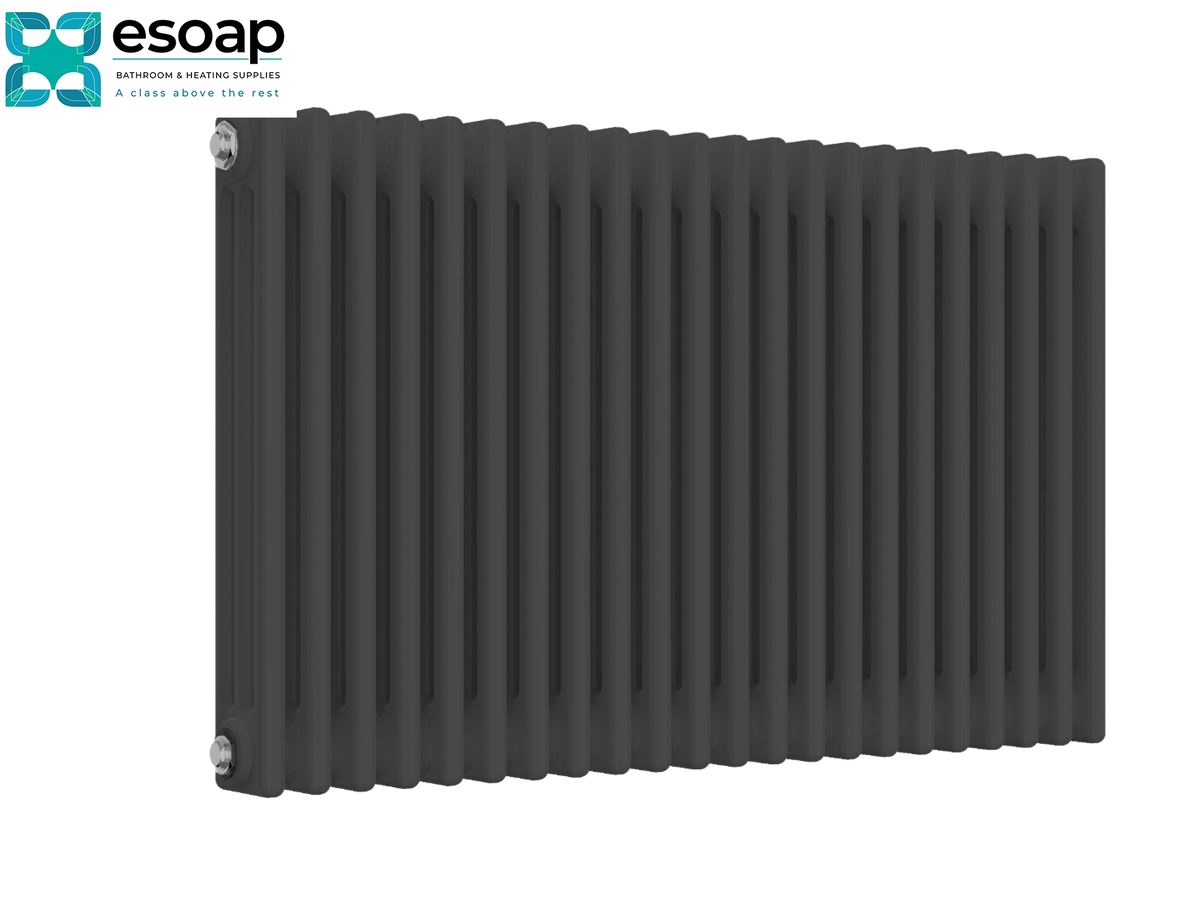 Reina Colona Horizontal 3 Column 600x1010 Anthracite Designer Radiator