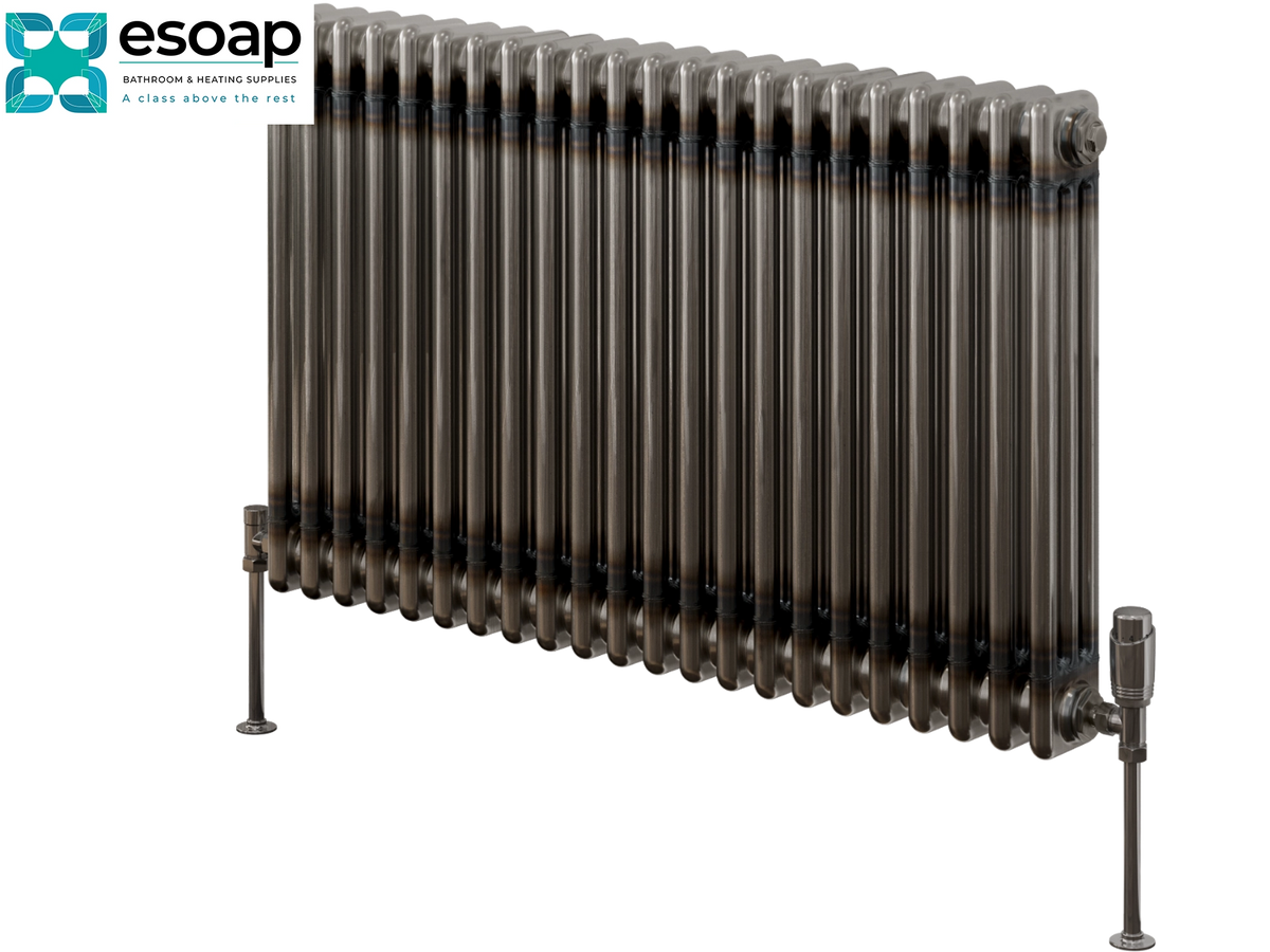 Reina Colona Horizontal 3 Column 600x1010 Raw Steel Lacquer Designer Radiator