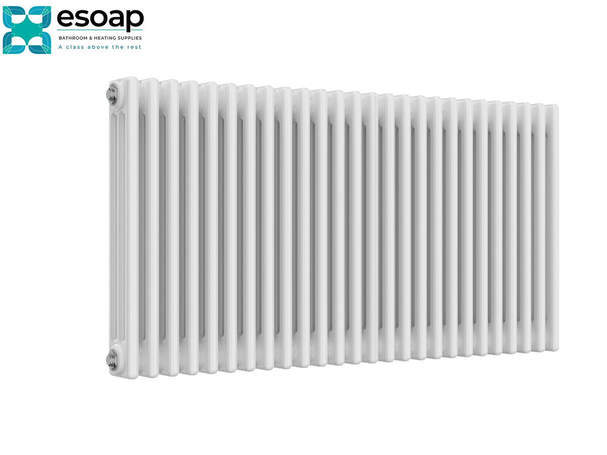 Reina Colona Horizontal 3 Column 600x1190 White Designer Radiator