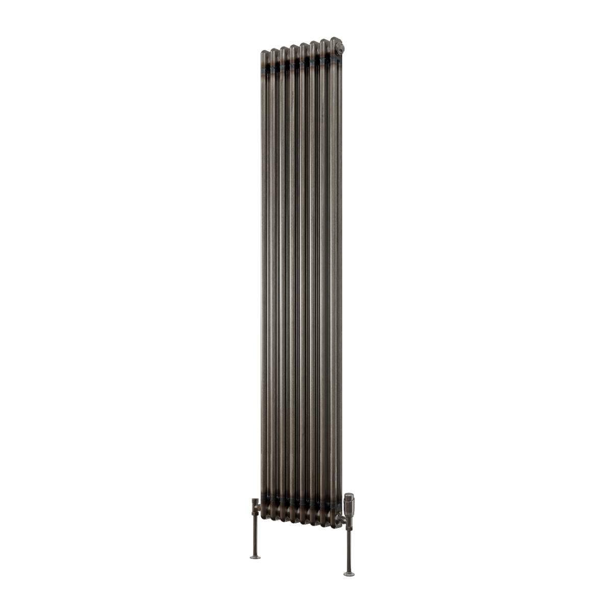 Reina Colona Vertical 2 Column 1800x380 Raw Steel Lacquer Designer Radiator