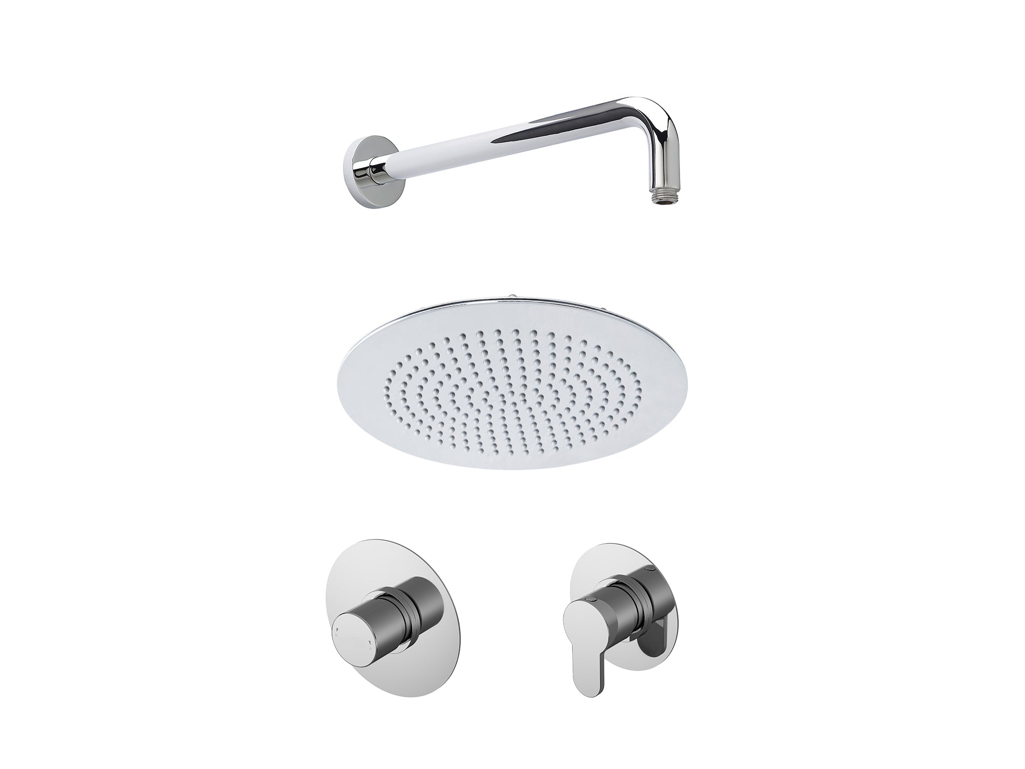 Nuie Arvan Thermostatic concealed mixer shower with fixed head and stop tap