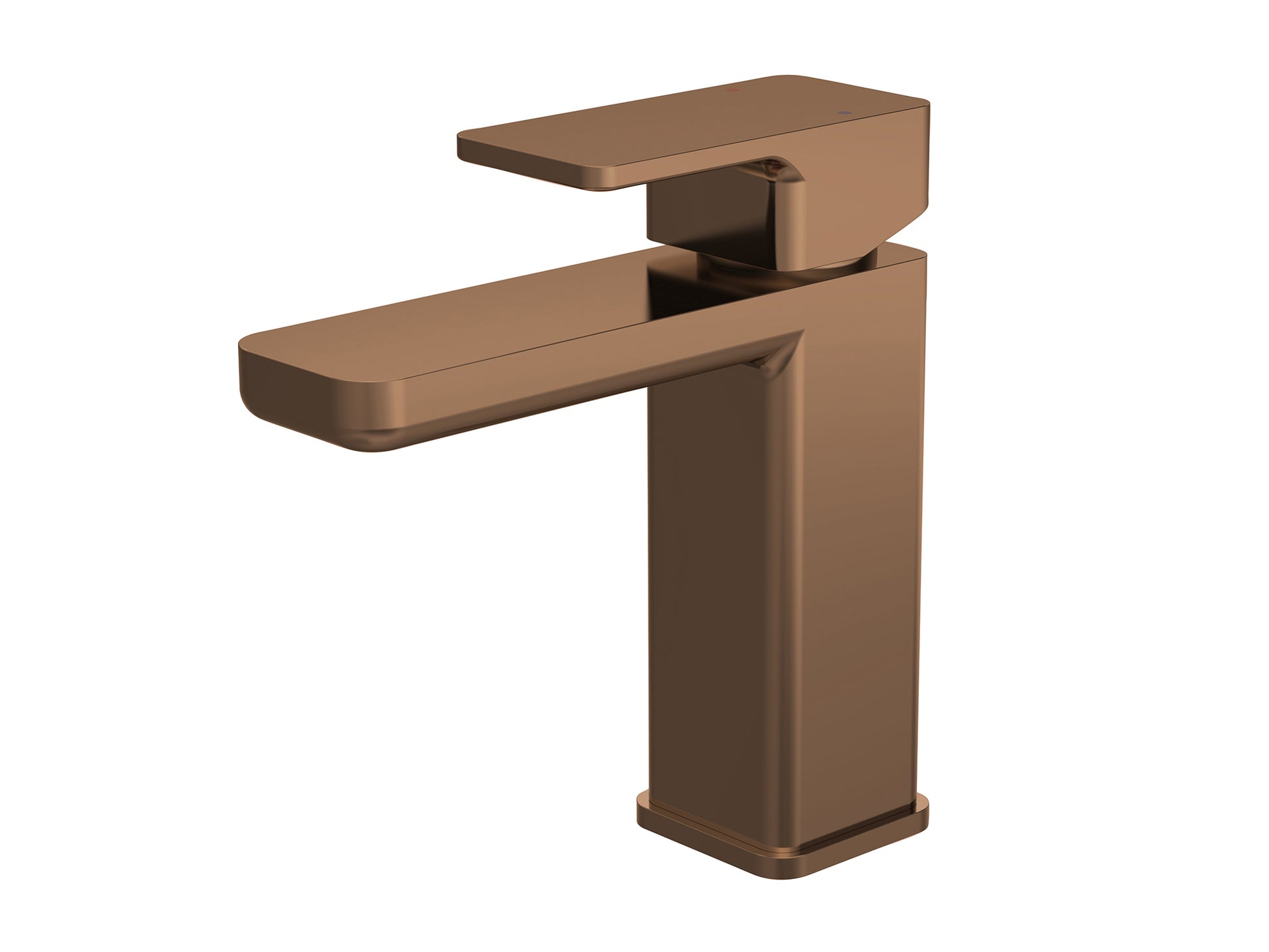 Nuie Windon Brushed Bronze Mono Basin Mixer Tap with Push Button Waste.
