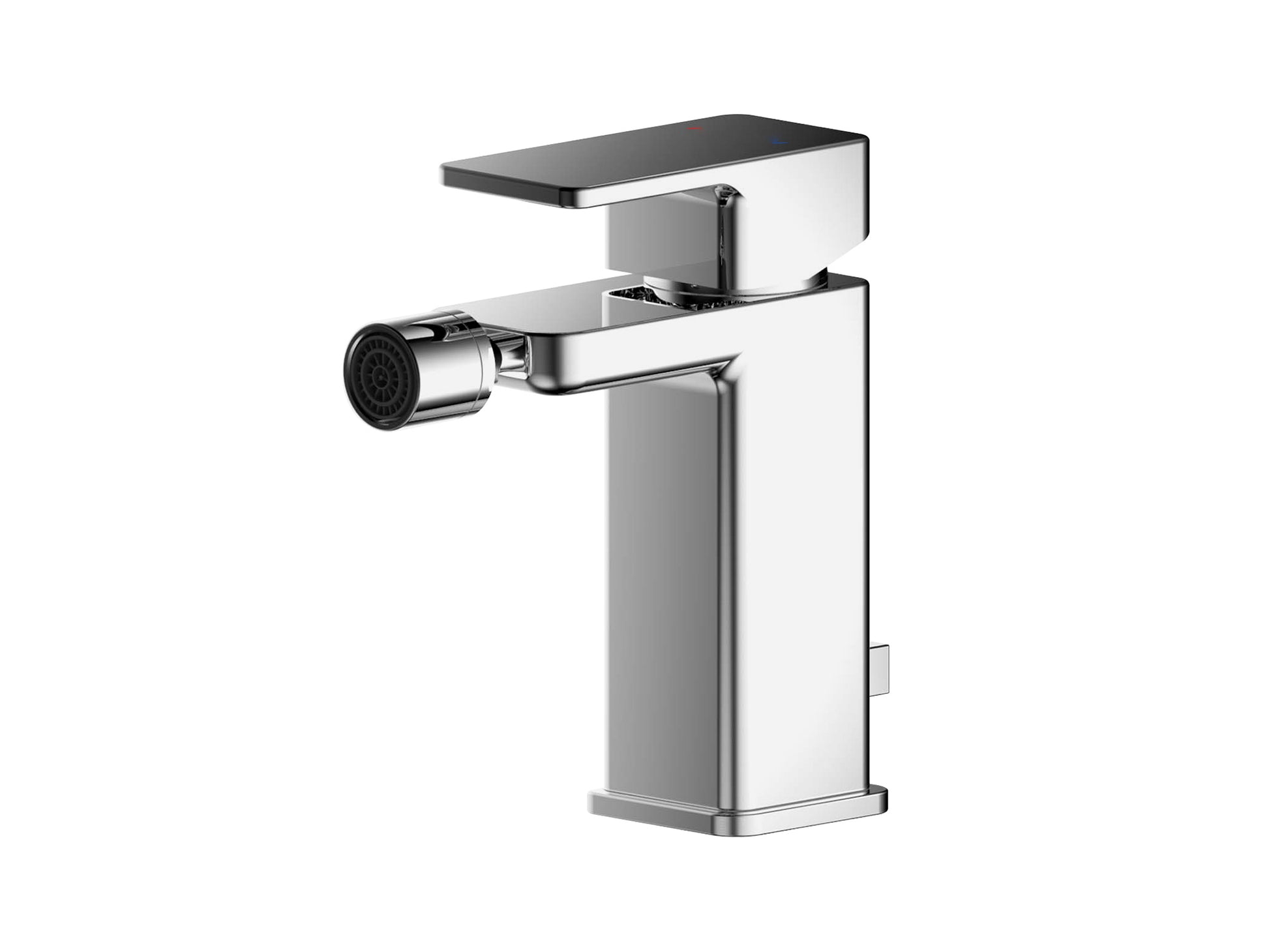 Minimalist Chrome mono bidet tap Basin with pop-up waste for a clean look in UK bathrooms.