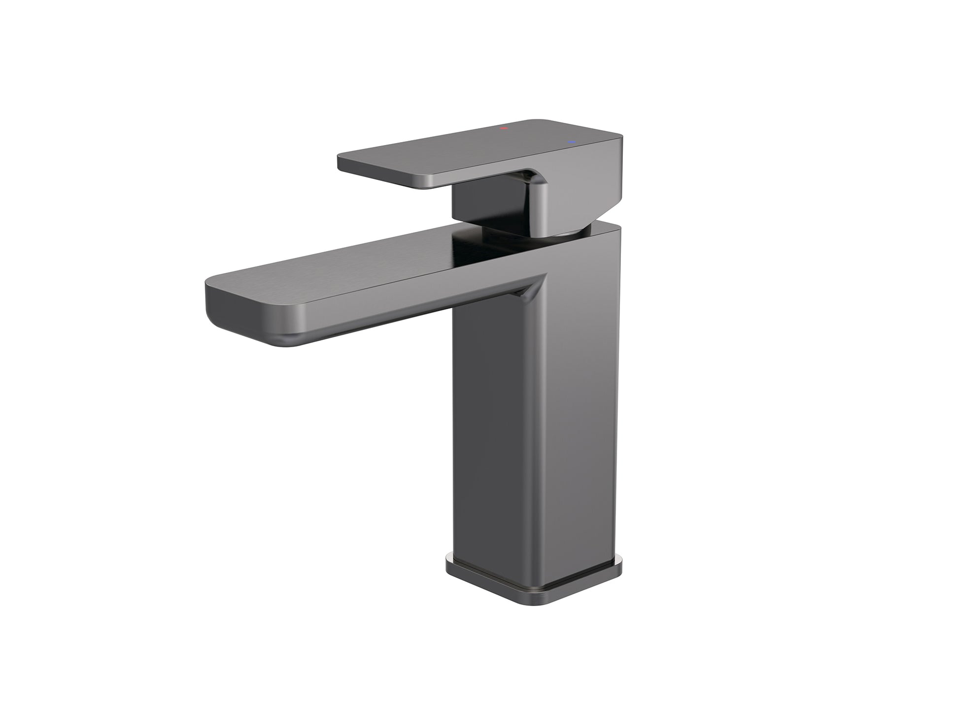 Nuie Arvan Brushed Pewter Mono Basin Mixer with Push Button Waste.