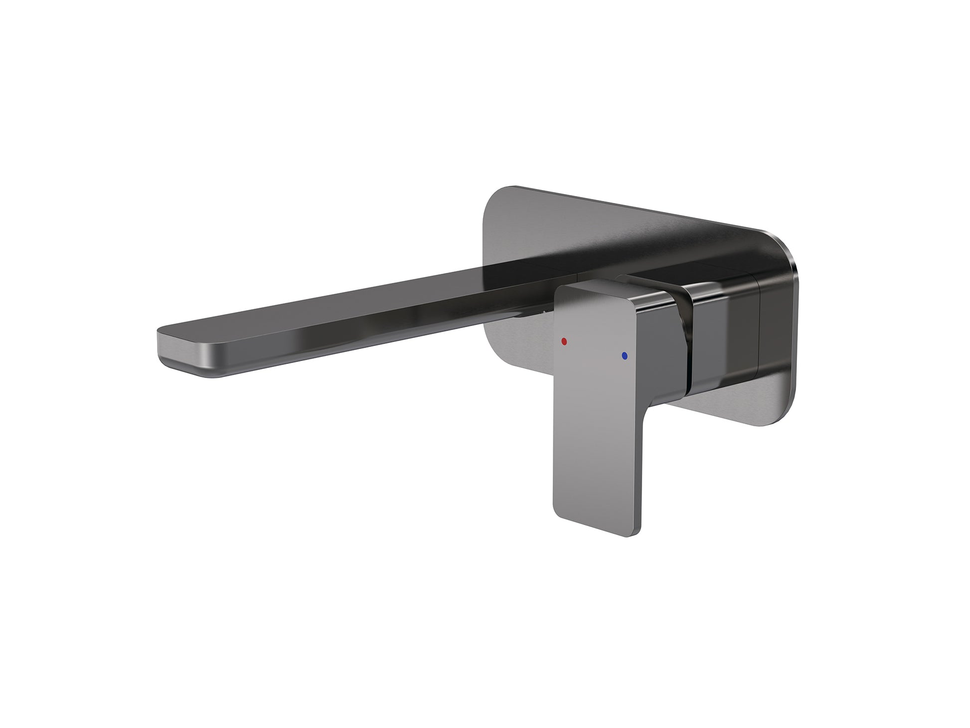 Modern square/round wall tap on tiled bathroom wall