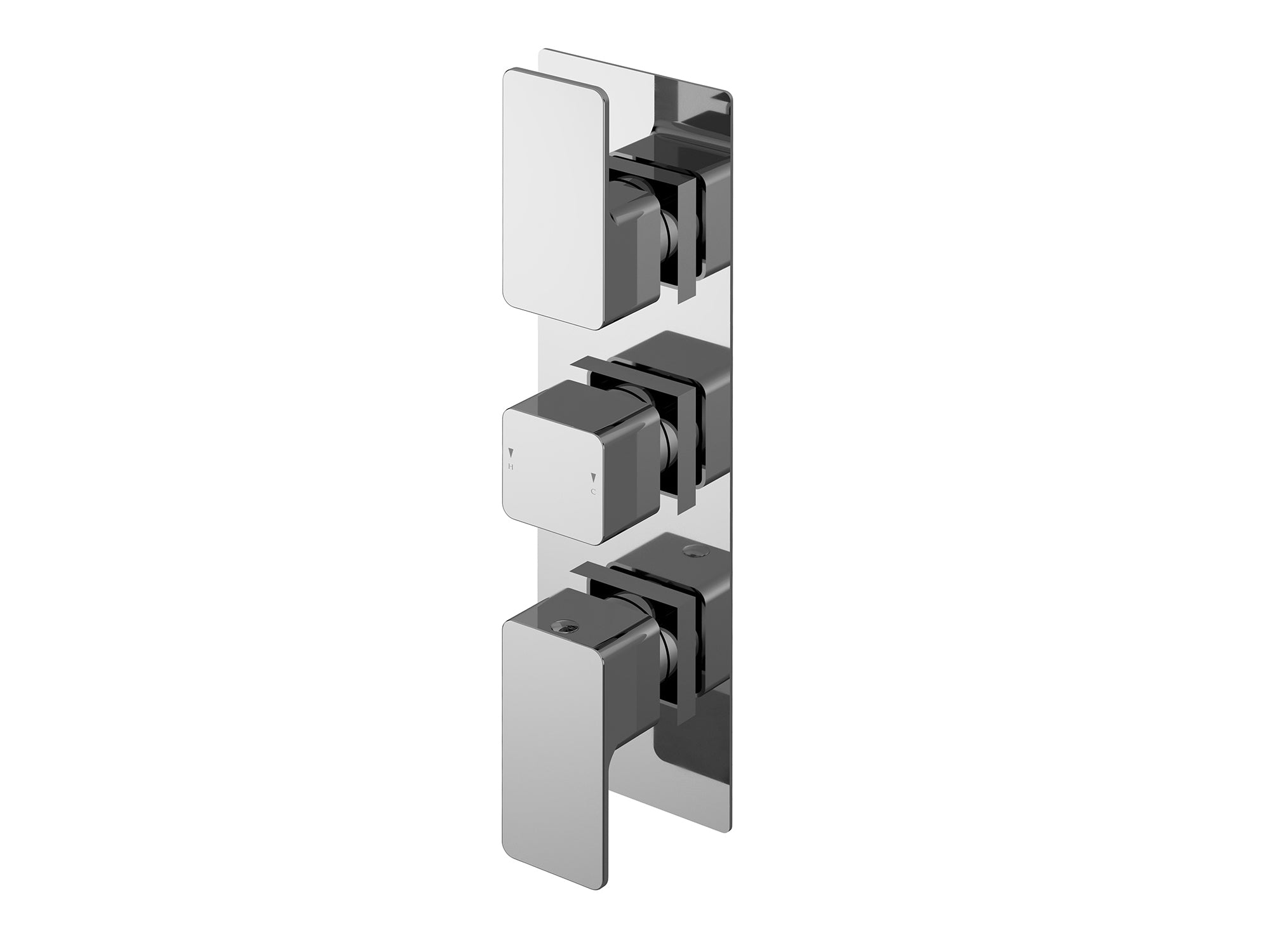 Nuie Windon Triple Thermostatic Valve - Chrome