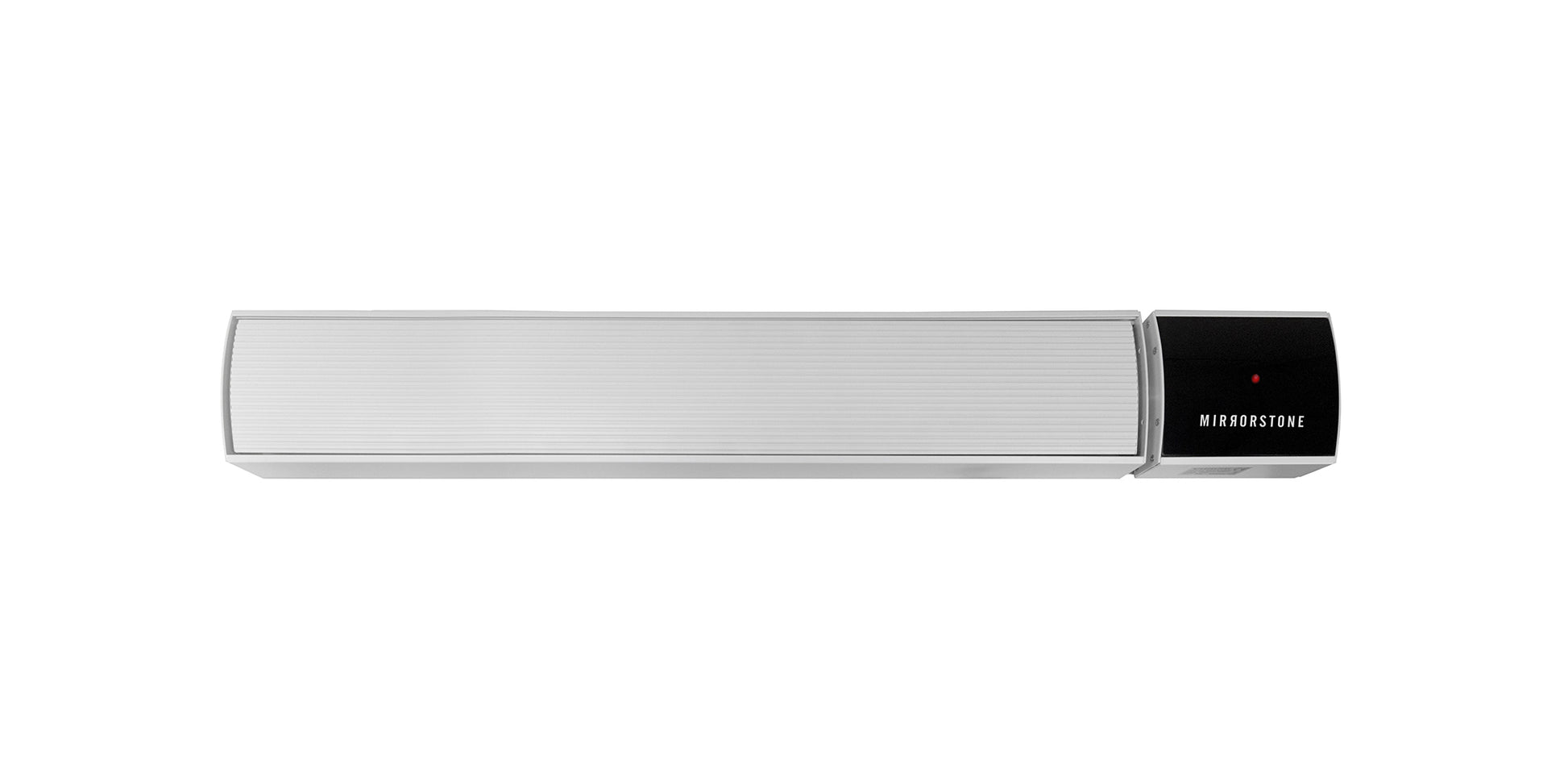 1.8kW Zenos Infrared Bar Heater White with a black end on a white background