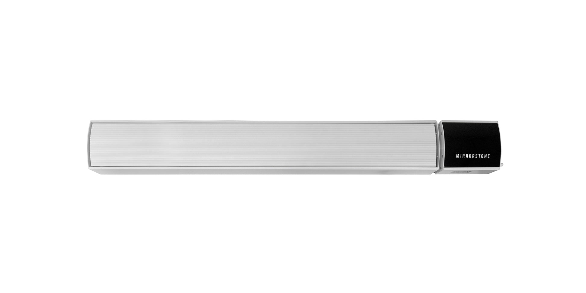 2.4kW Zenos infrared Bar Heater White With Wi-Fi with black end on a white background